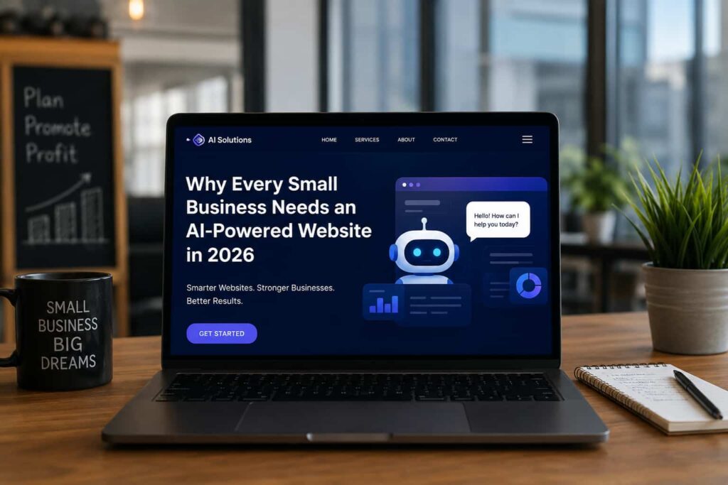 AI-powered website for small business